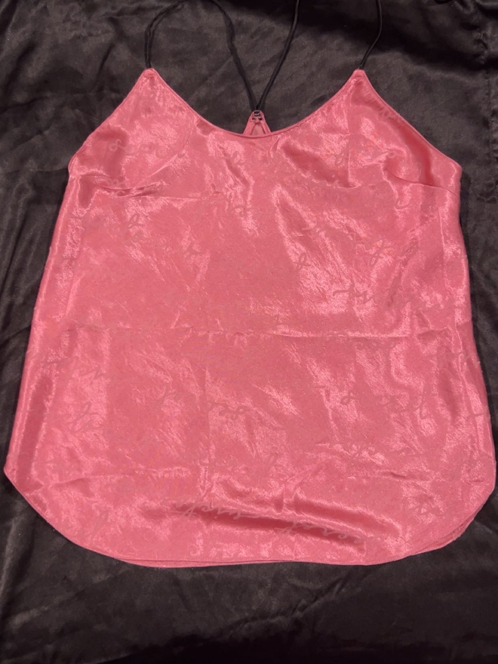 Victoria's Secret Shiny Pink Satin Cami with Thin Straps